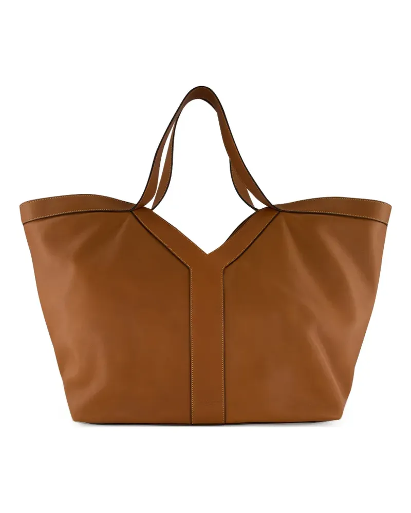 Saint Laurent Tote Bag aus Leder - Braun Braun