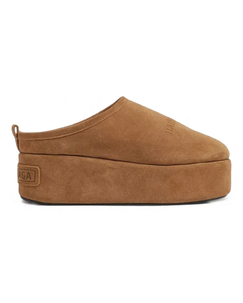 Balenciaga Alaska Soft Plateau-Mules - Braun Braun
