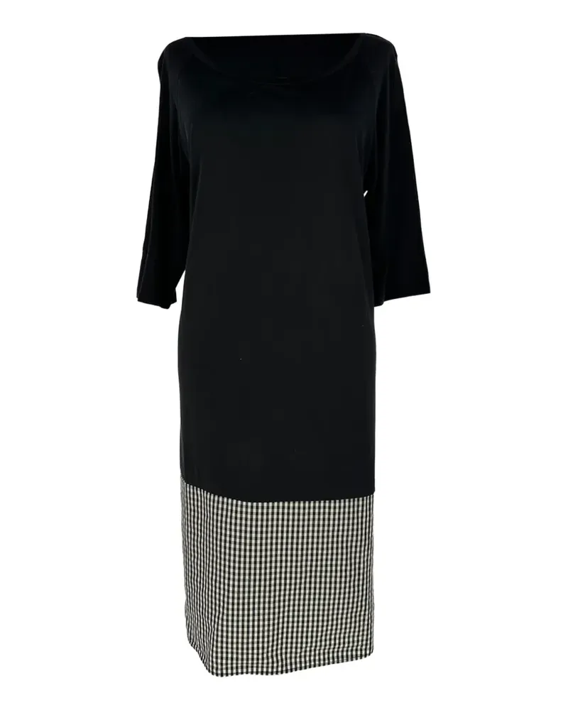 Max Mara Kleid mit Vichy-Karo - Schwarz Schwarz