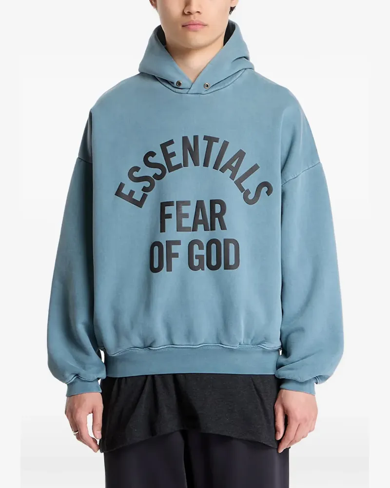 Fear of God Campus 90 logo-print hoodie - Blau Blau