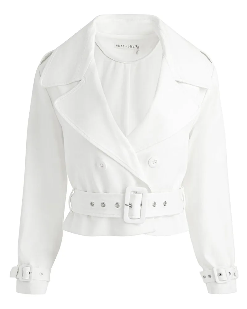 Alice + Olivia Keith Cropped-Jacke - Weiß Weiß