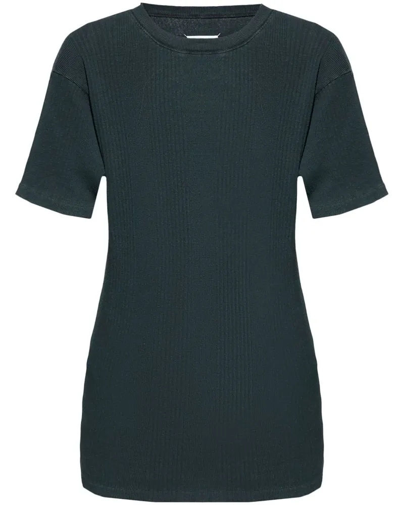 Maison Margiela Geripptes T-Shirt - Grün Grün