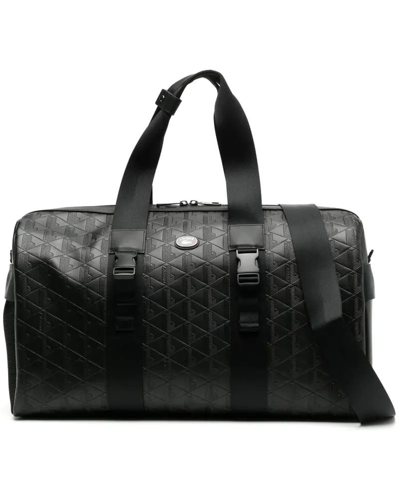 Lacoste Große Reisetasche mit Monogramm - Schwarz Schwarz