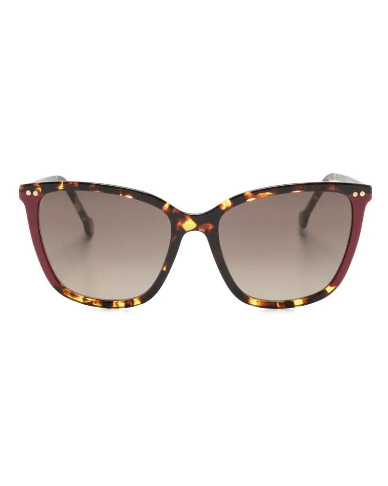 Carolina Herrera New York Eckige Sonnenbrille in Schildpattoptik - Braun Braun