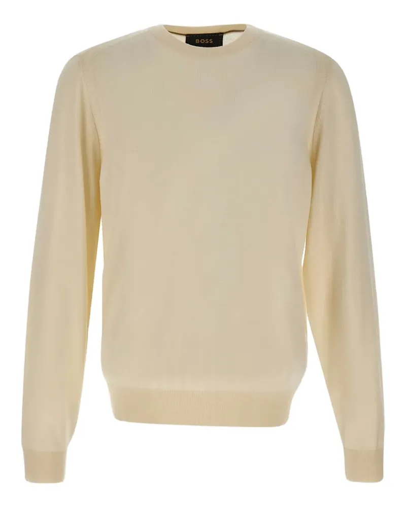HUGO BOSS Pullover mit geripptem Saum - Nude Nude