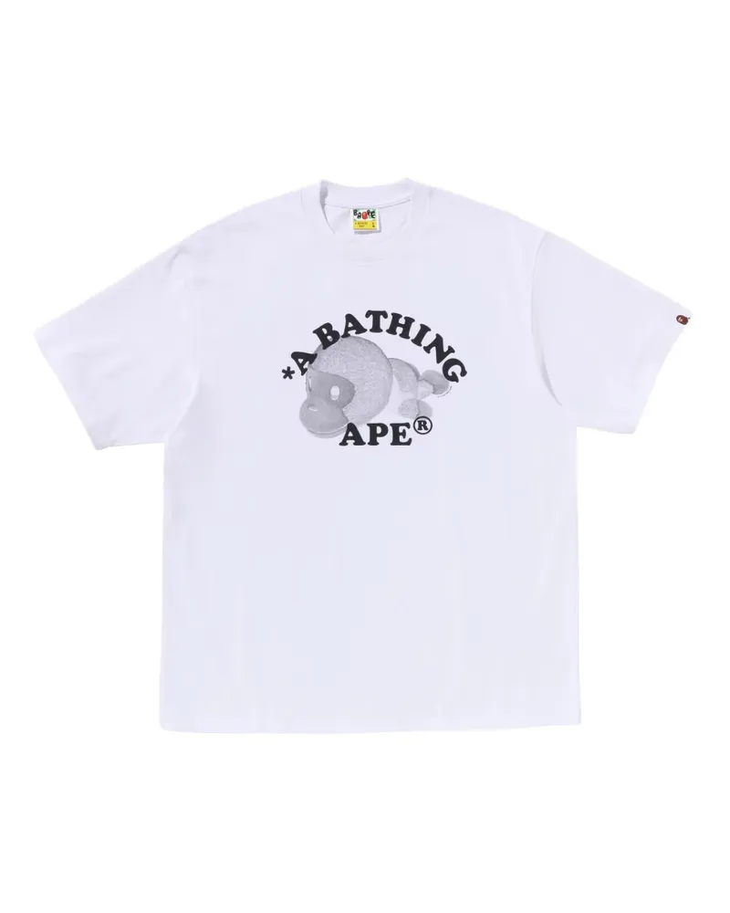BAPE T-Shirt mit grafischem Print - Weiß Weiß