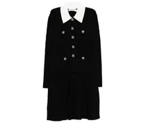 Minikleid mit verziertem Kragen - Schwarz
