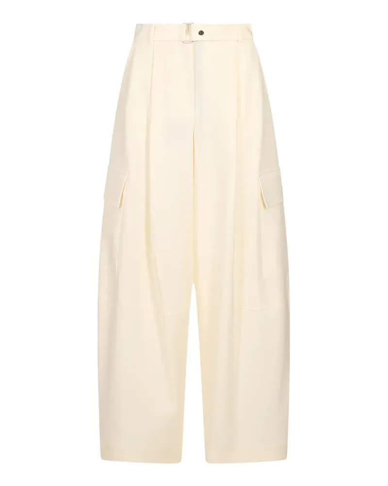 P.A.R.O.S.H. P.A.R.O H. Tapered-Hose mit Falten - Weiß Weiß