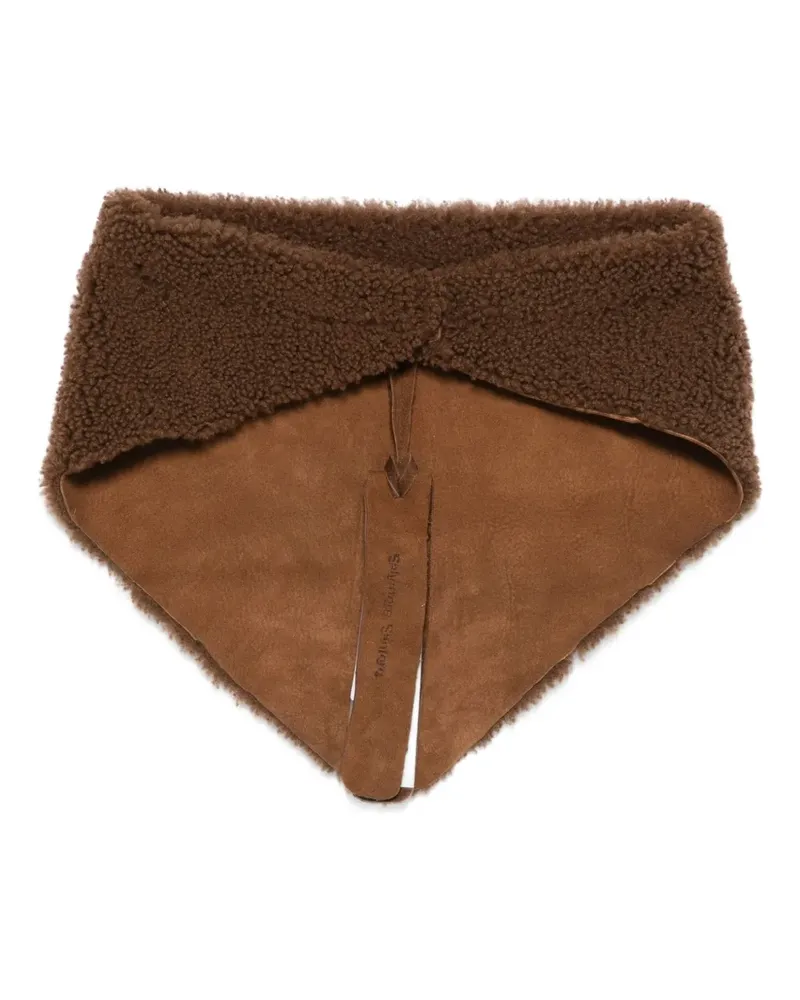 Salvatore Santoro Schal aus Shearling - Braun Braun