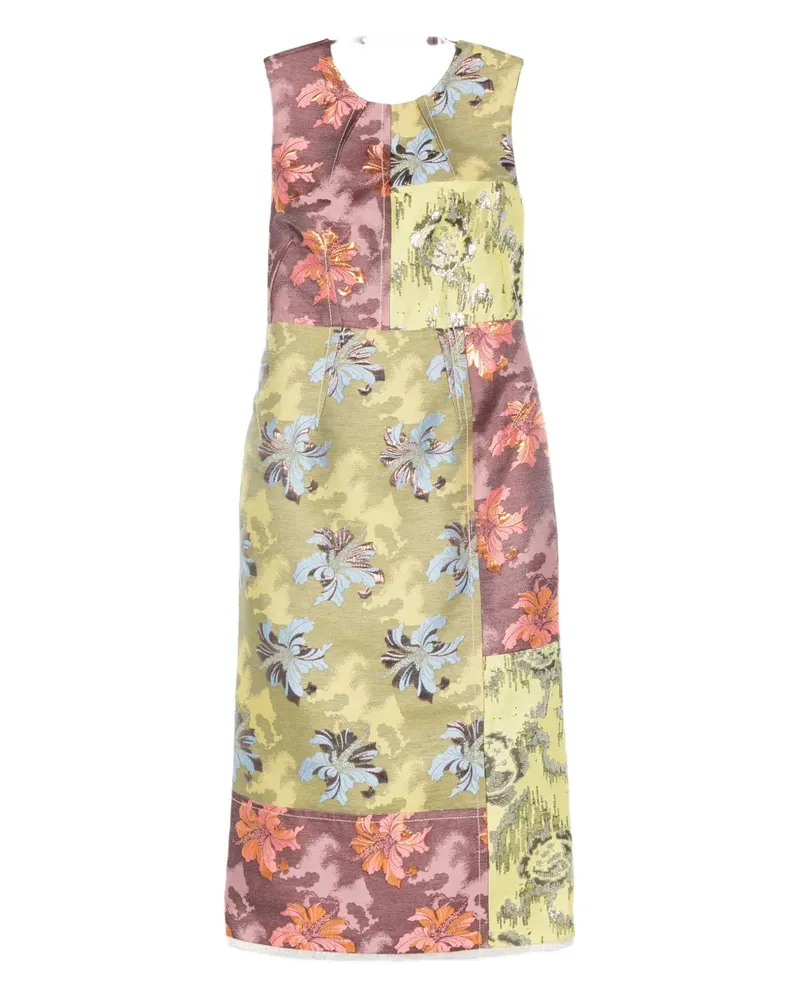 ALEMAIS floral-patchwork sleeveless dress - Gelb Gelb