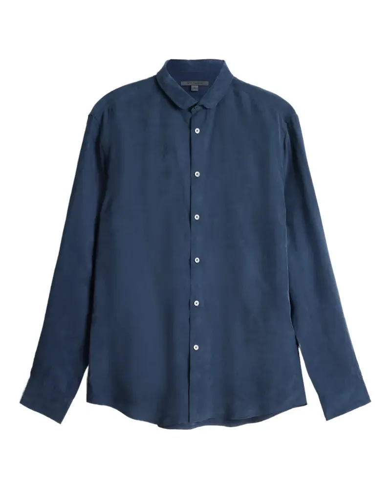John Varvatos Orchard round-collar long-sleeve shirt - Blau Blau