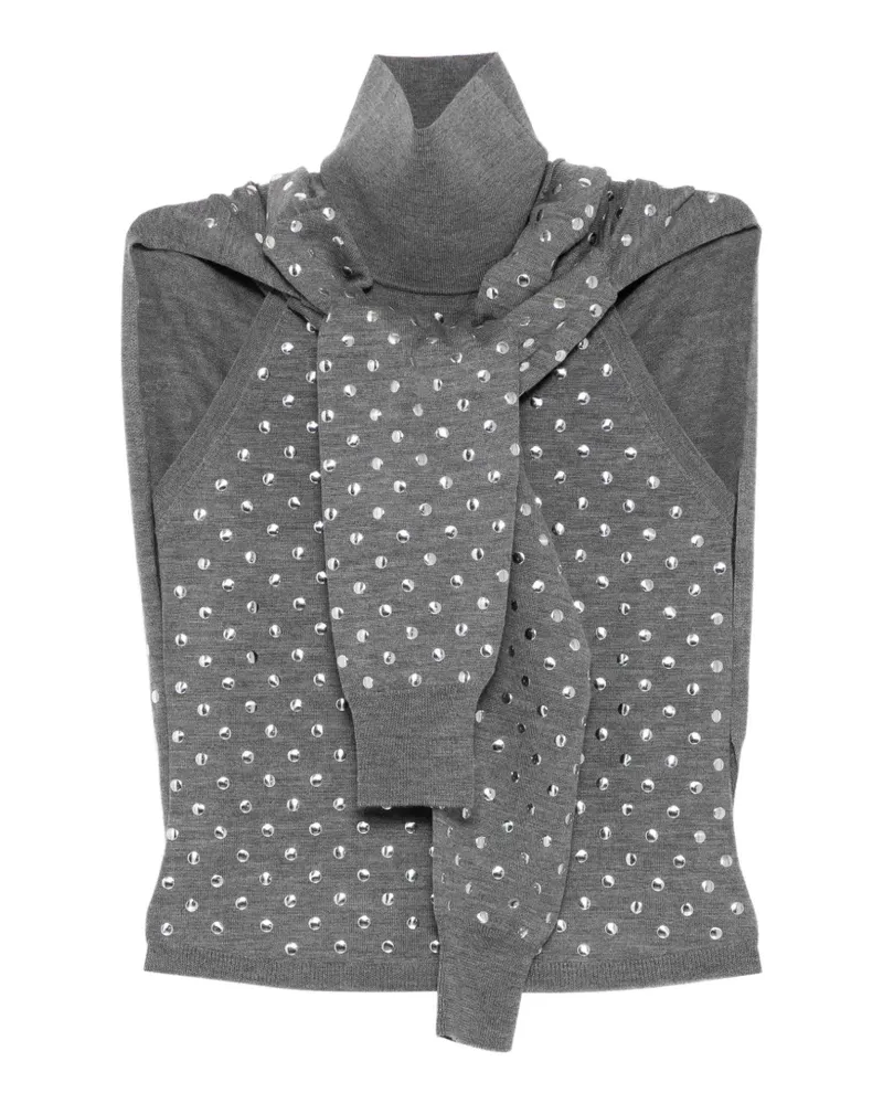 Monse Neckholder-Top mit Nieten - Grau Grau