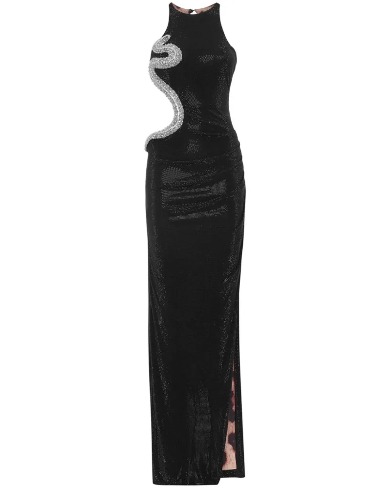 Philipp Plein Kristallverziertes Maxikleid - Schwarz Schwarz