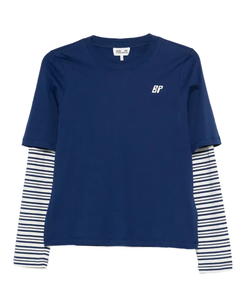 Baum und Pferdgarten Jolin striped logo T-shirt - Blau Blau