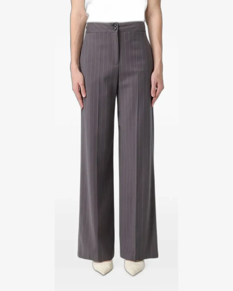 Hanita pinstripe-pattern trousers - Grau Grau