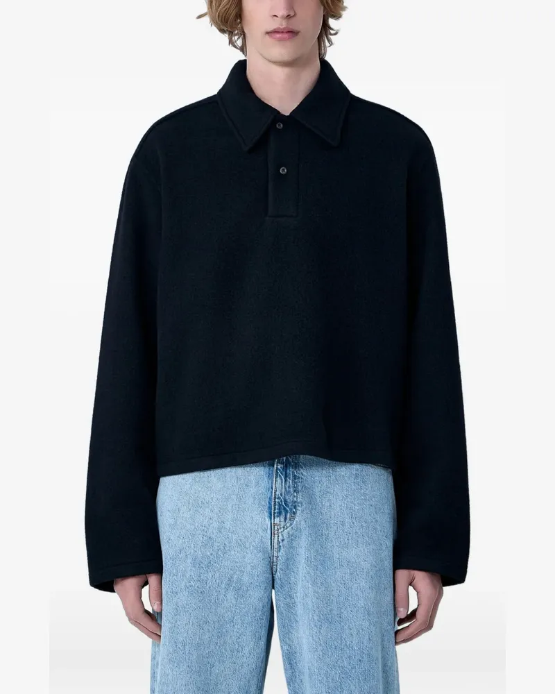 Rier long-sleeved polo sweater - Schwarz Schwarz