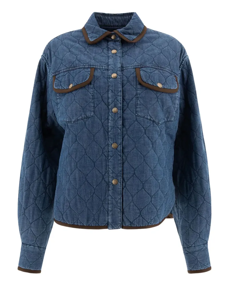 Jacob Cohën Gesteppte Jeans-Hemdjacke - Blau Blau