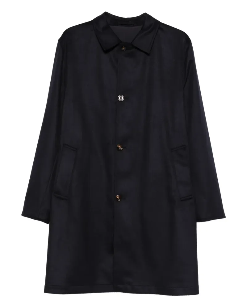 KIRED Wendbarer Kaschmirmantel mit Knopfverschluss - Blau Blau