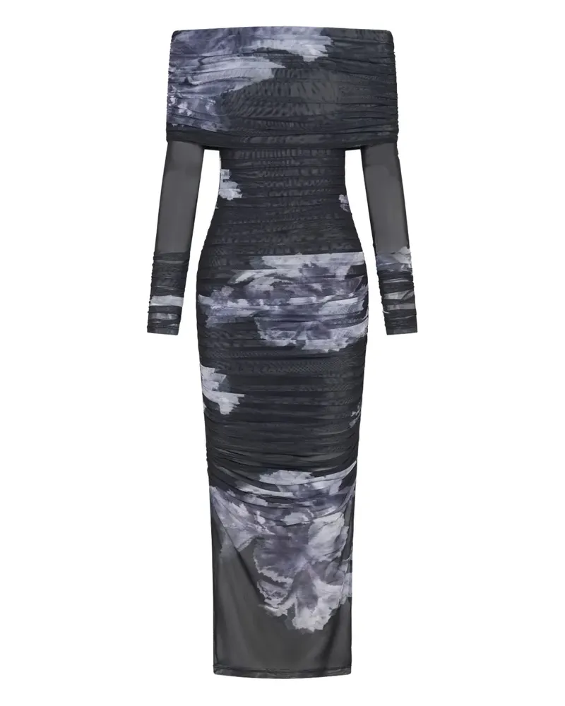 NICHOLAS Oaklyn long-sleeve floral maxi dress - Blau Blau