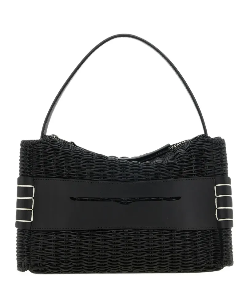 J.W.Anderson Loafer woven leather tote bag - Schwarz Schwarz