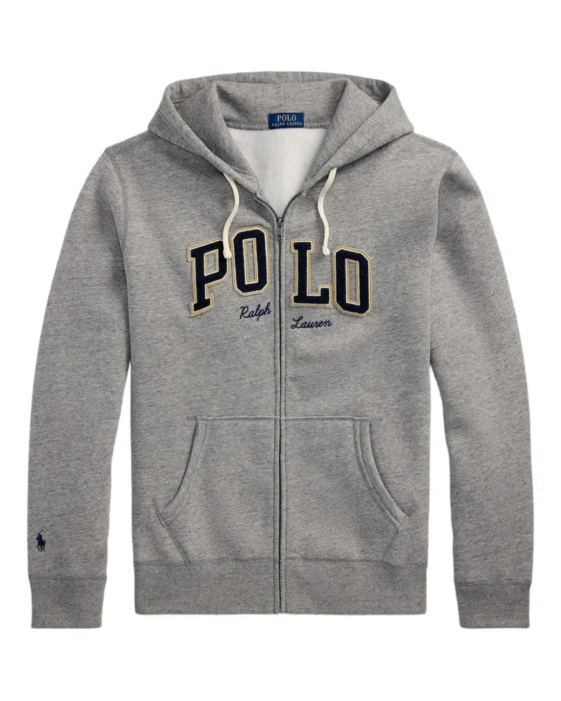 Ralph Lauren Kapuzenjacke mit Logo-Patch - Grau Grau