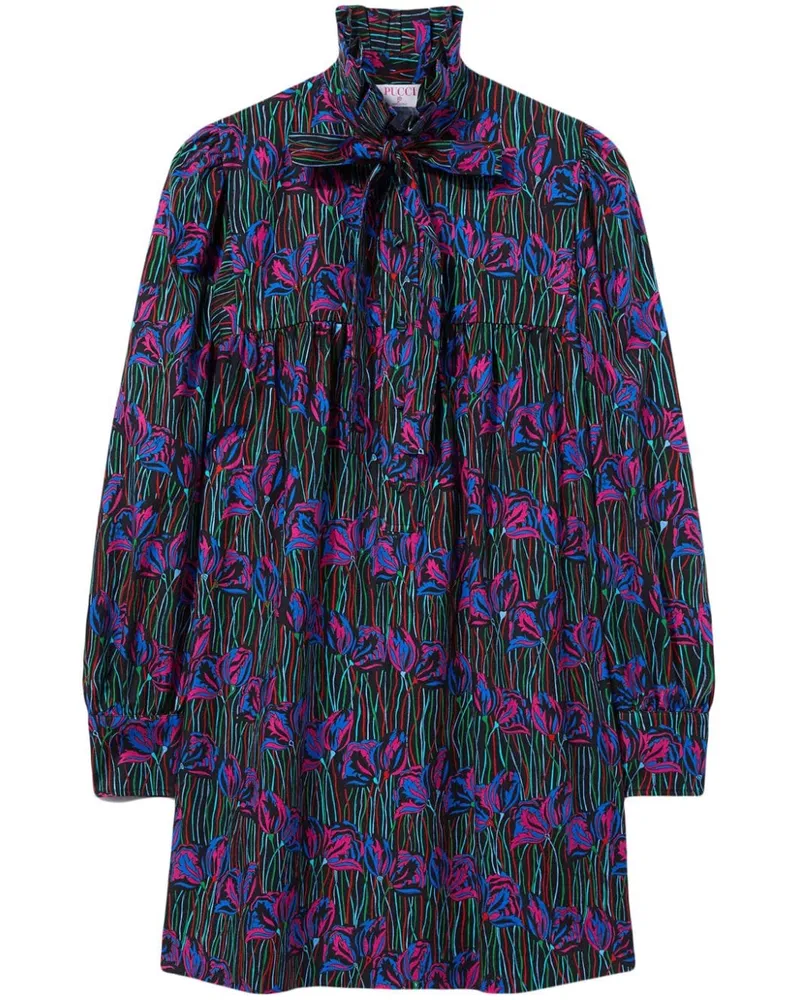 Emilio Pucci Minikleid mit Blumen-Print - Violett Violett
