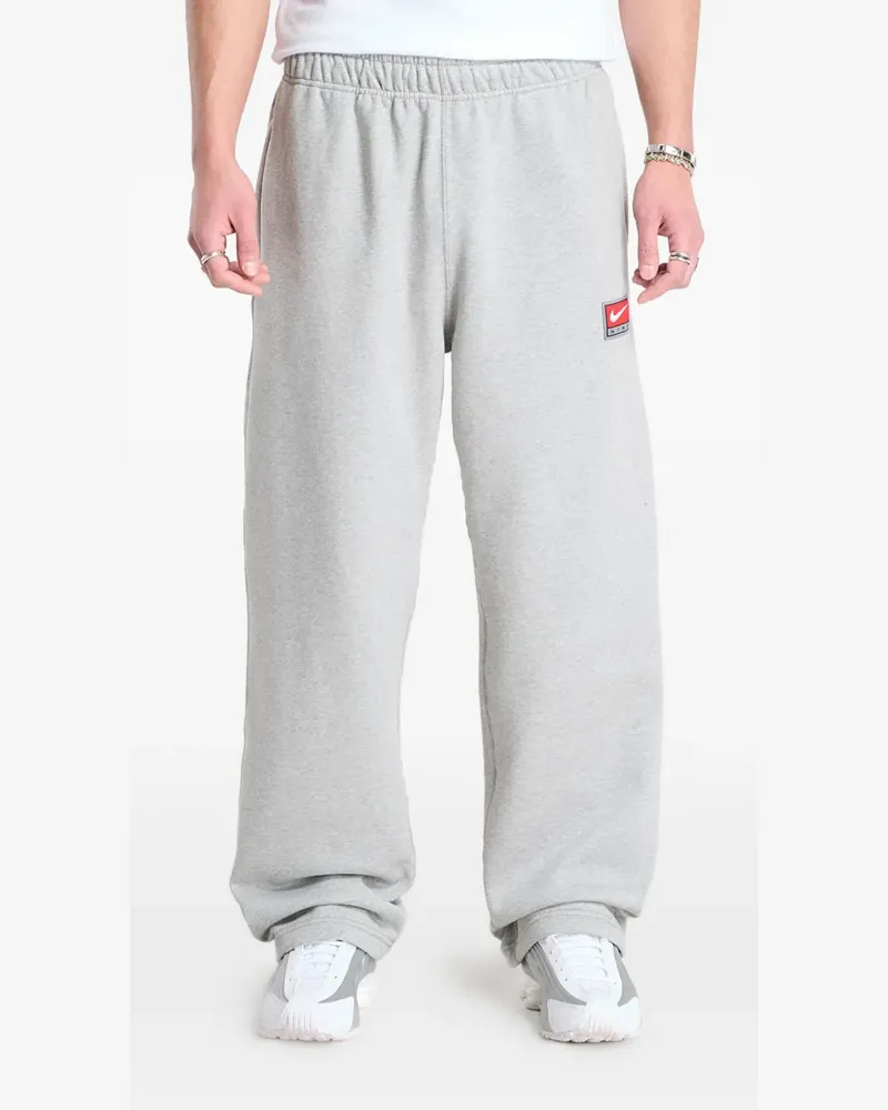 Nike Solo Swoosh Jogginghose mit offenem Saum - Grau Grau