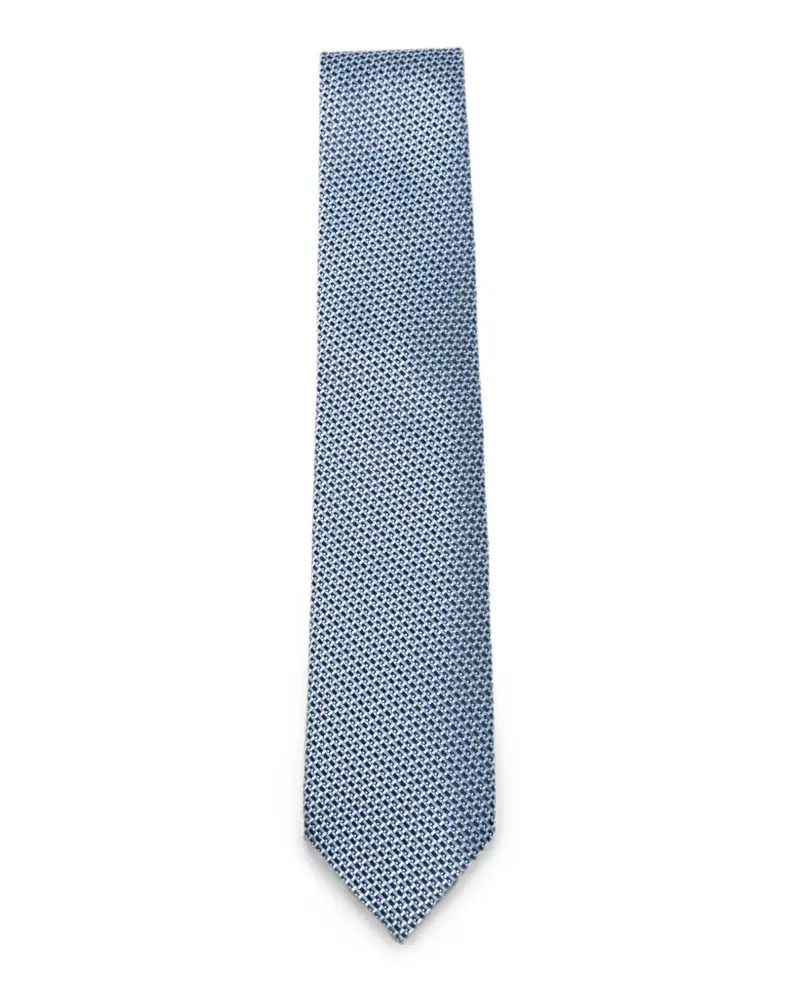 Tom Ford Krawatte mit Mikro-Muster - Blau Blau