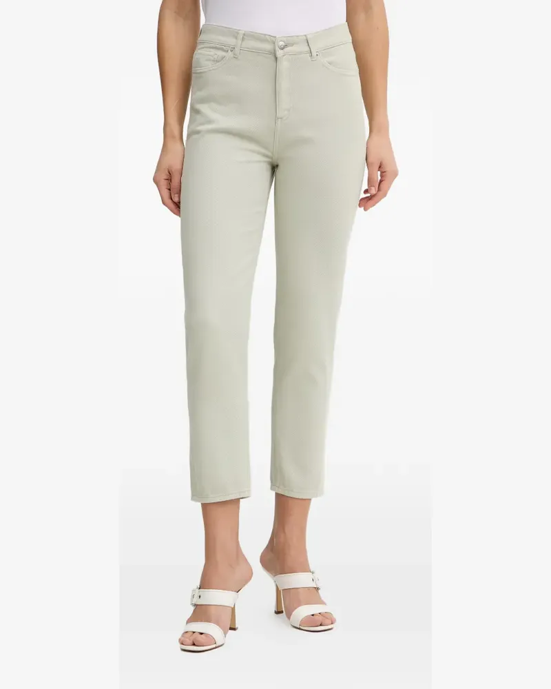 Armani Exchange logo-tag cropped jeans - Grün Grün