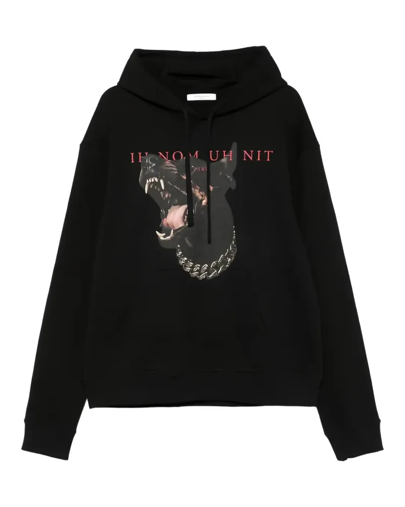 IH NOM UH NIT graphic-print drawstring hoodie - Schwarz Schwarz