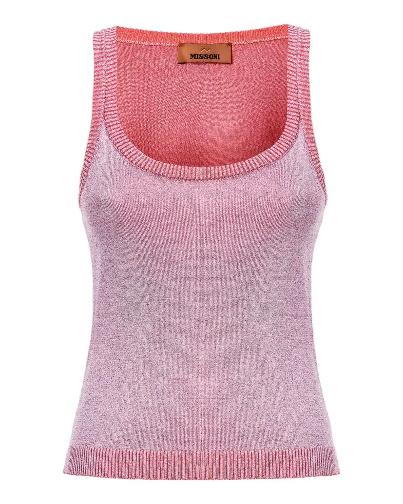 Missoni scoop-neck knitted tank top - Rosa Rosa