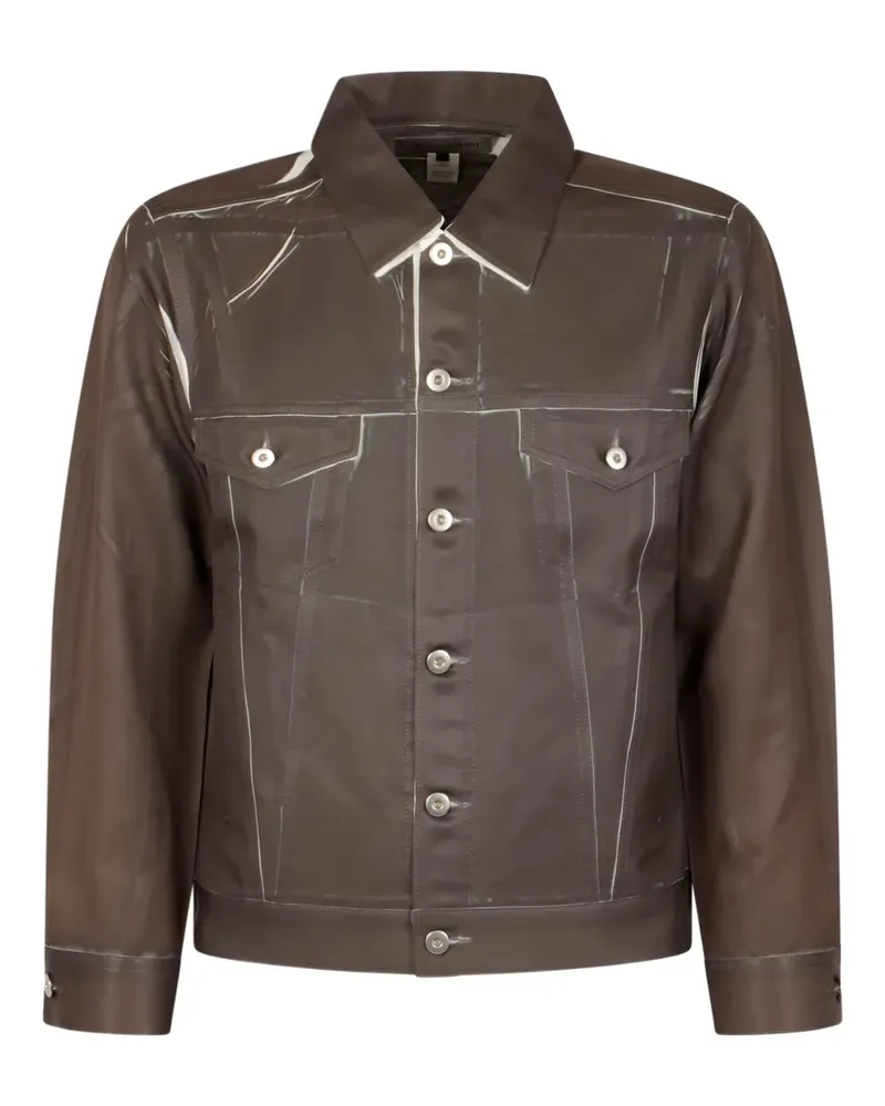 Comme des Garçons Jacke mit Jeans-Print - Braun Braun