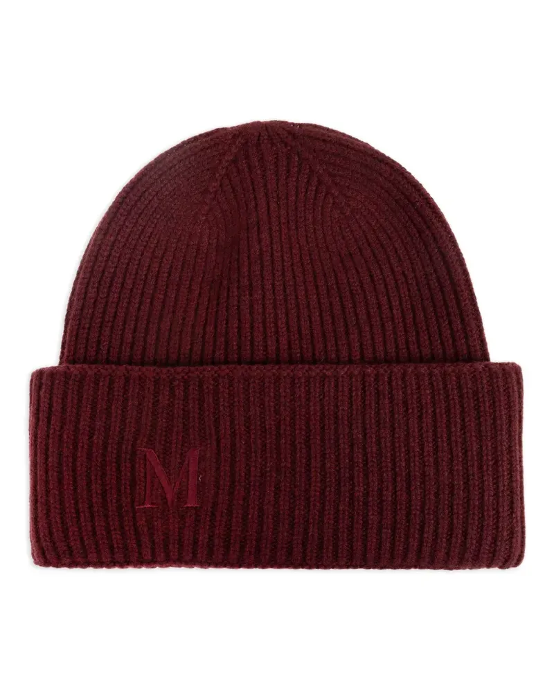 Max Mara Mmretina Beanie mit geripptem Initial - Rot Rot