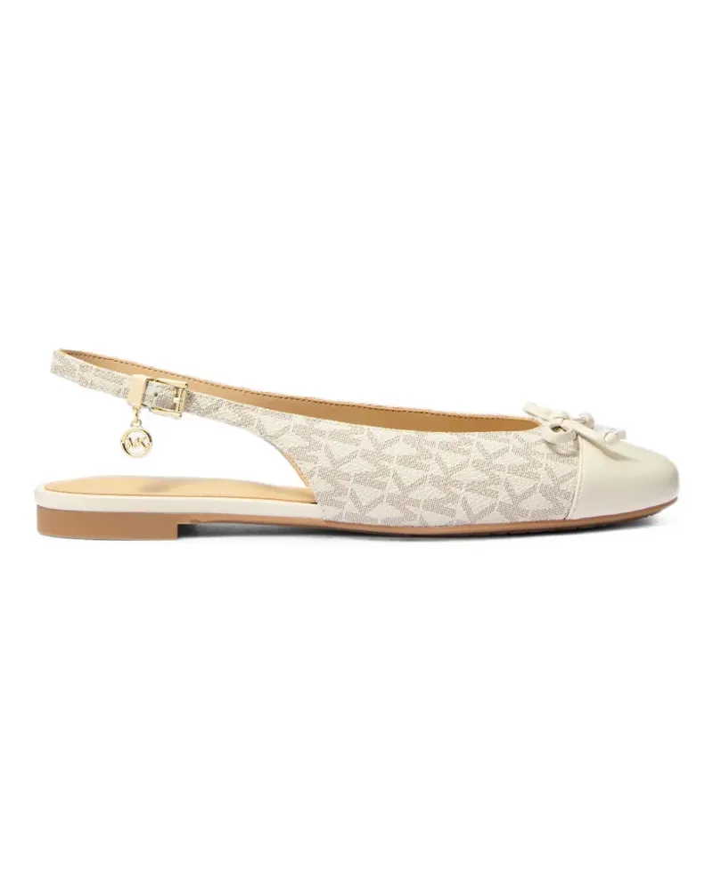 Michael Kors Piper Signature logo slingback ballet flats - Nude Nude