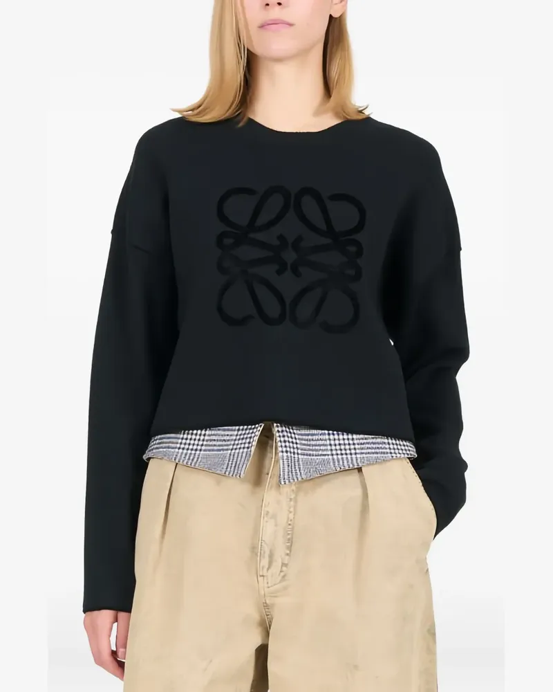 Loewe Pullover mit Anagram-Logo - Schwarz Schwarz