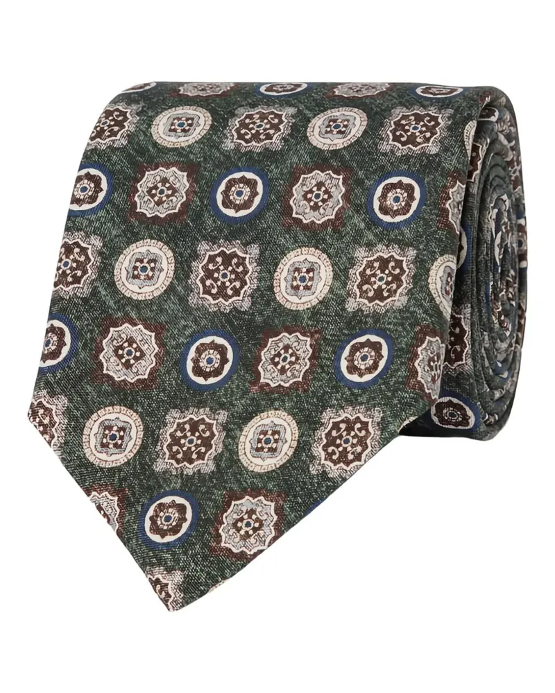 Ascot patterned tie - Grün Grün