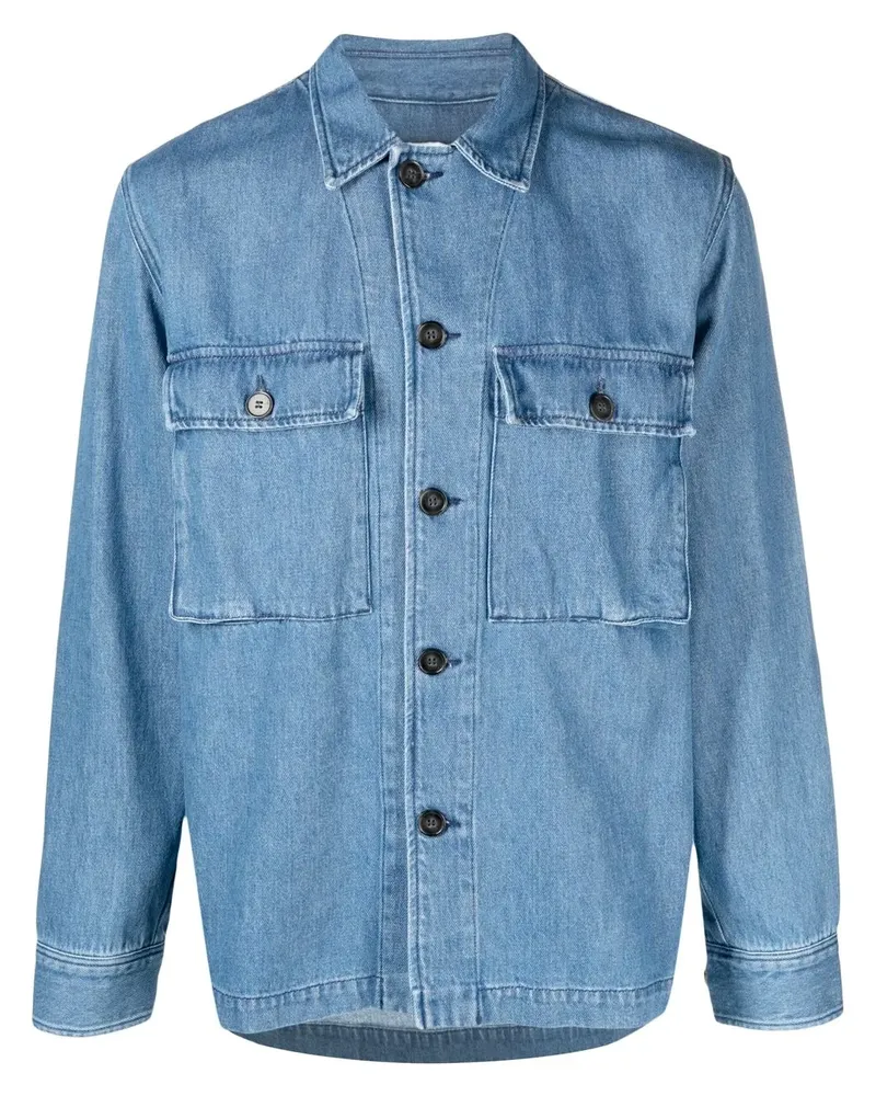 Officine Generale Klassisches Jeanshemd - Blau Blau