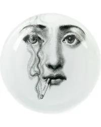 Fornasetti Aschenbecher mit Gesicht-Print Weiß