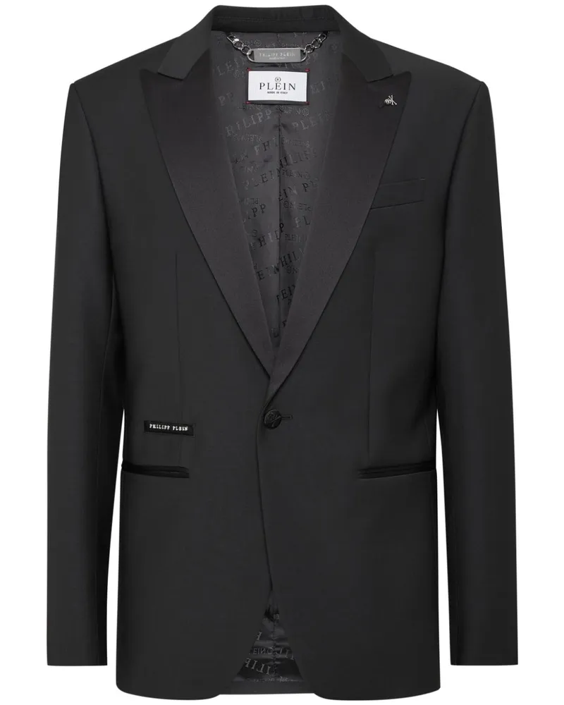 Philipp Plein Sakko mit Totenkopf-Print - Schwarz Schwarz