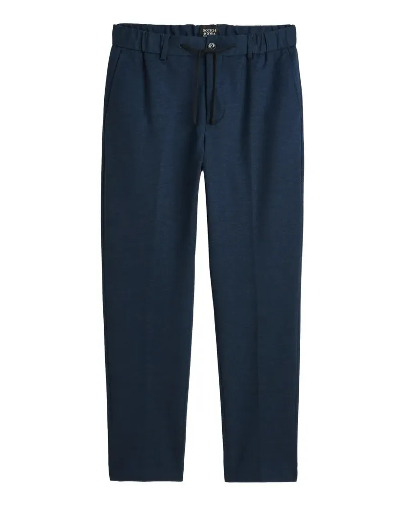 Scotch&Soda drawstring-detail straight-leg trousers - Blau Blau