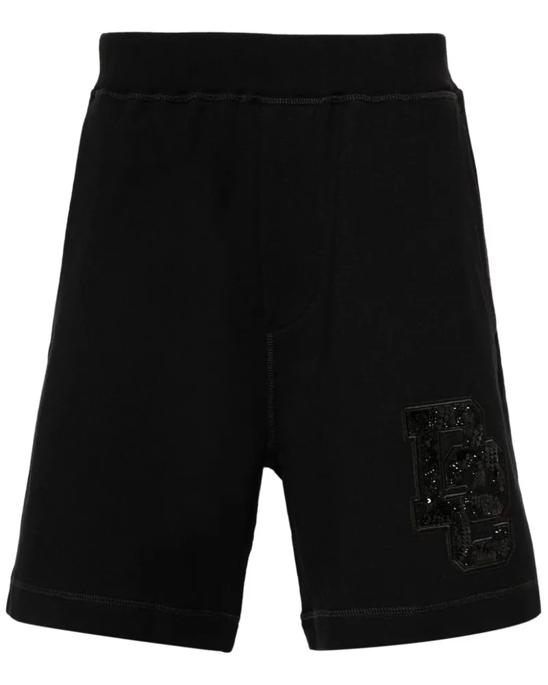 Dsquared2 Joggingshorts mit D2-Applikation - Schwarz Schwarz