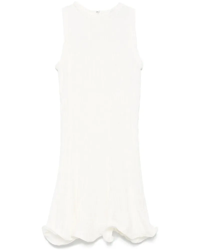 MSGM Minikleid mit strukturiertem Finish - Weiß Weiß