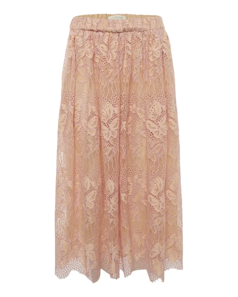 Zimmermann Harmony lace midi skirt - Rosa Rosa