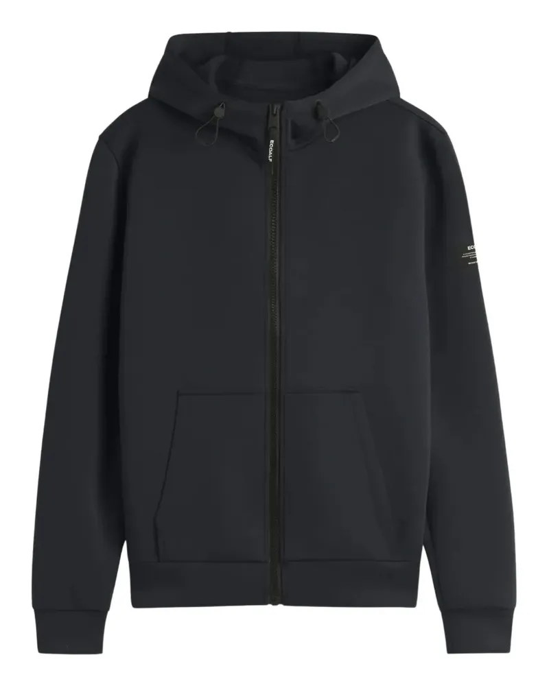 ECOALF logo-patch zip-up hoodie - Blau Blau
