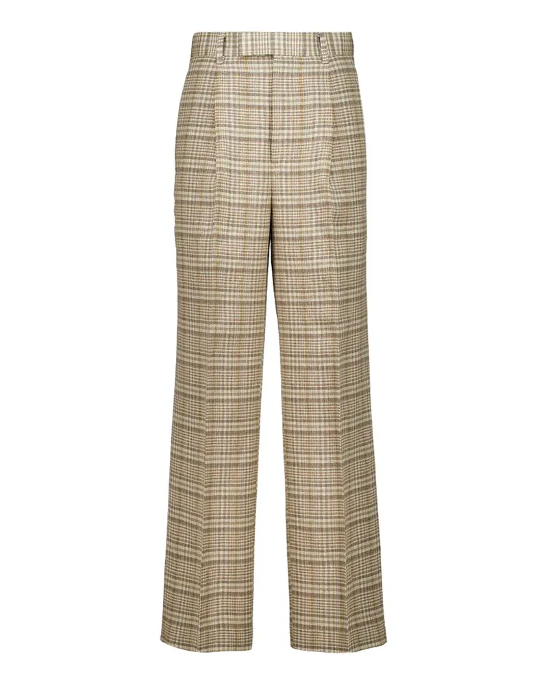 AURALEE check-pattern trousers - Nude Nude