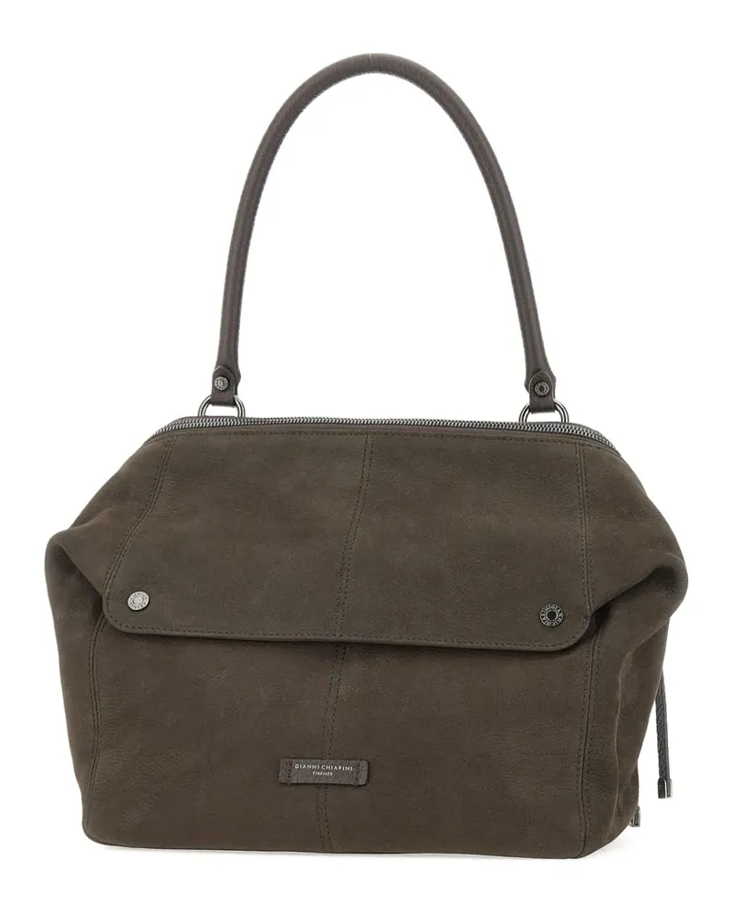Gianni Chiarini Schultertasche mit Logo-Patch - Braun Braun