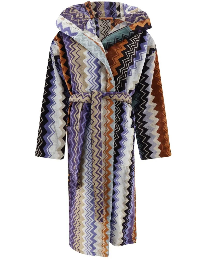 Missoni Home Giacomo Bademantel mit Kapuze - Blau Blau