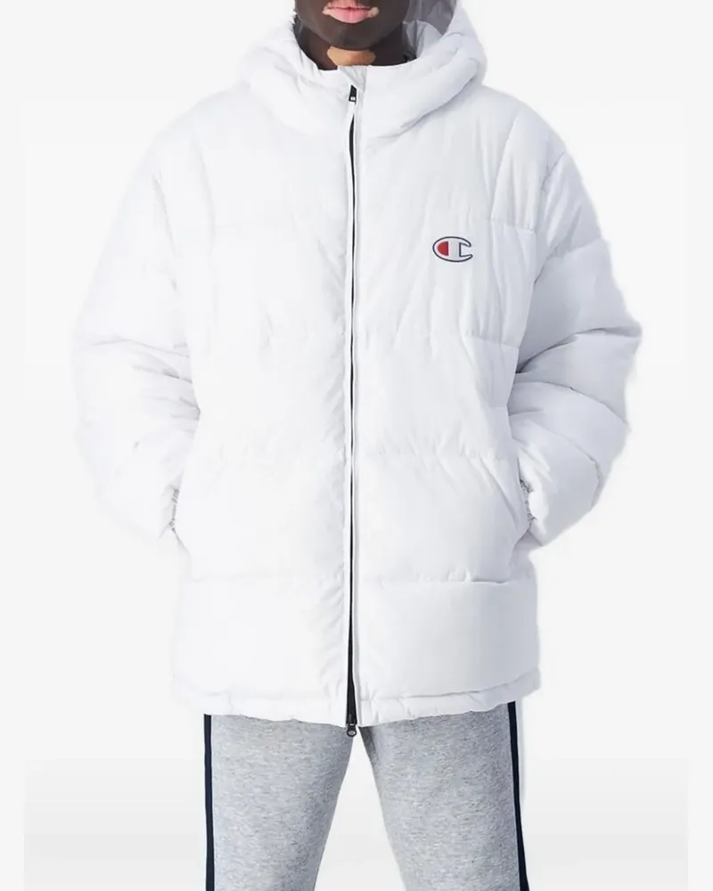Champion Gefütterte Kapuzenjacke - Weiß Weiß