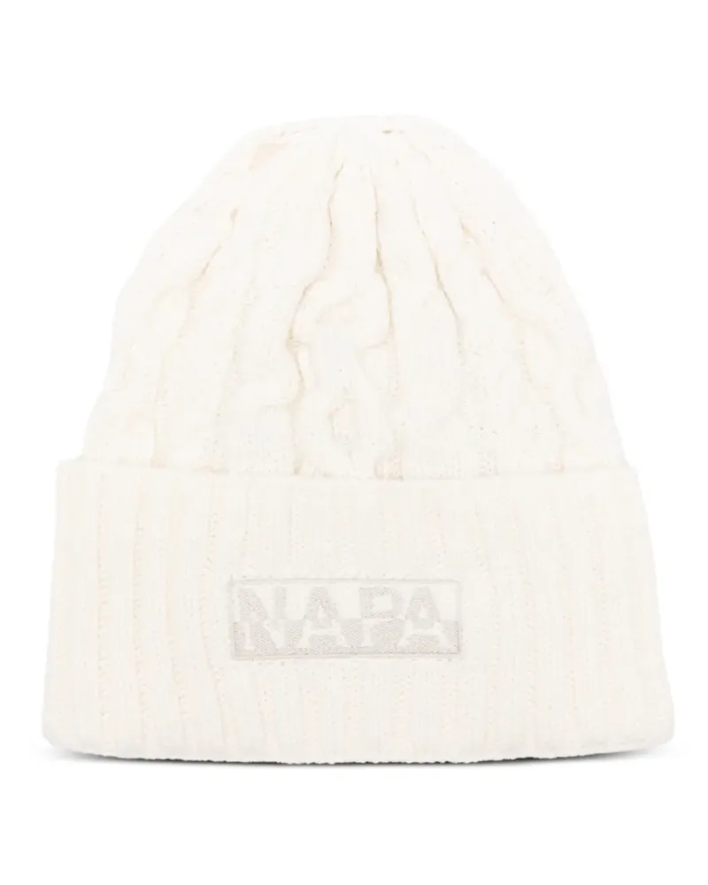 Napapijri Beanie mit Zopfmuster - Nude Nude