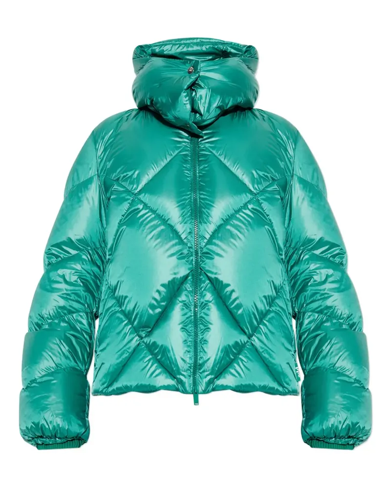ADD quilted-hooded jacket - Grün Grün